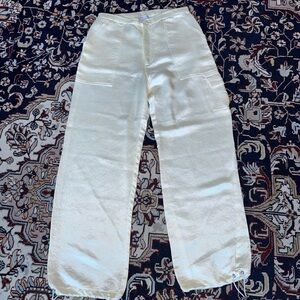 Collina Strada Ivory Satin Trousers